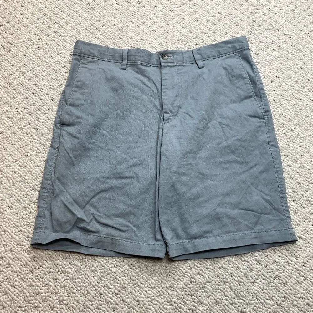 Banana Republic Aiden Chino Shorts Mens 33 Blue Straight Cotton 34x9 Pockets